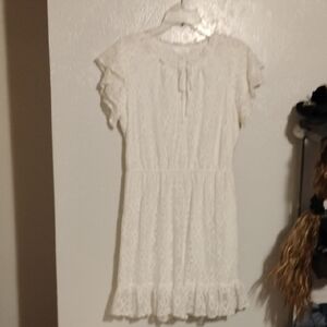 #17 LC Lauren Conrad White Ruffled Smocked Sundress